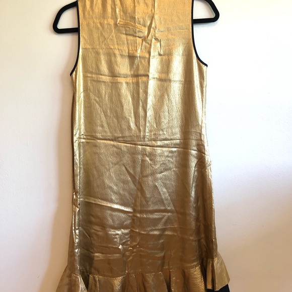 Juicy Couture hammered gold silk dress - Picture 4 of 7